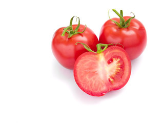 tomatoes isolated over white background