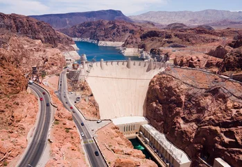 Poster Dam Aerial view of Hoover Dam
