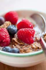 Breakfast cereal with berries