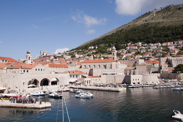 Port in the Walled City of Dubrovnic in Croatia Europe