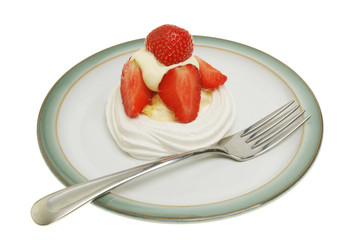 Meringue and fork