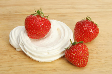 Strawberries and meringue