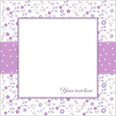 invitation with flowers and white background