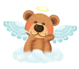 Cute bear angel - 32883354