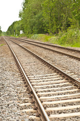 Fototapeta na wymiar Linii kolejowych w kraju strony