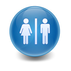 Esfera brillante simbolo WC