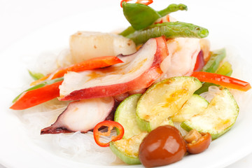 octopus with vegetables
