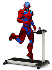 iron man alien soldier working out