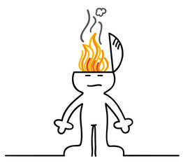 figur denkt intensiv nach