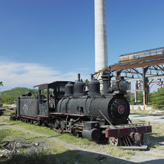 steam locomotive Baldwin, Pepito Tey closed sugar factory, Cuba