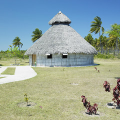 demonstration of aboriginal hut, Bahia de Bariay, Holguin Provin
