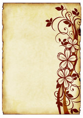 old paper background with ornaments