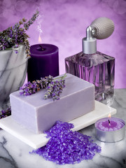 Obraz na płótnie Canvas spa lavender products