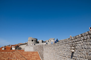 Obraz premium The Walled City of Dubrovnic in Croatia Europe