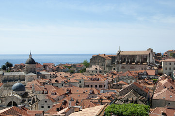 Fototapeta premium Rooftops in Walled City of Dubrovnic Croatia
