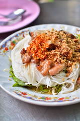 Asian style noodle with spicy sauce