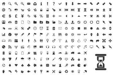 200 icons, web, modern