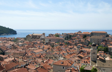 Fototapeta premium Rooftops in Walled City of Dubrovnic Croatia