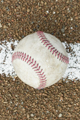 An old worn baseball