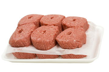 Ground Beef Patties in Container