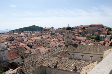 Fototapeta premium Rooftops in Walled City of Dubrovnic Croatia