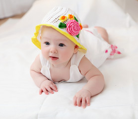 cute baby in hat