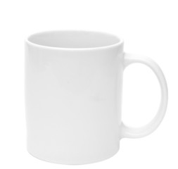 White mug empty blank for coffee or tea