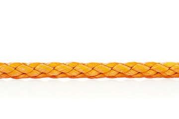 close up of color  rope on white background