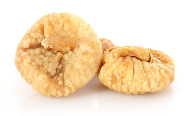 dried figs isolated on white background