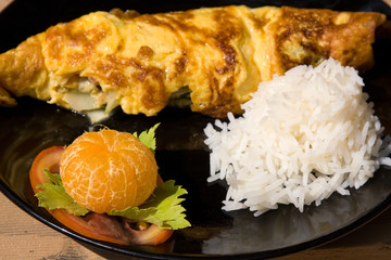 Breakfast fresh omelet