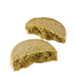 tasty cookie with green tea