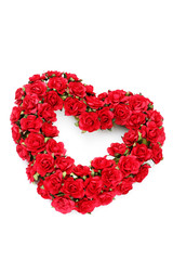 red roses heart
