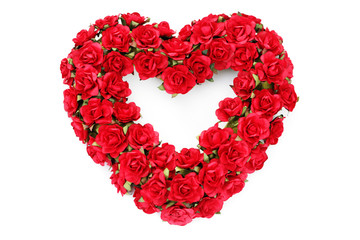 red roses heart