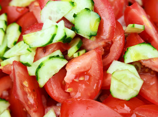 Tomato and cucumber salad