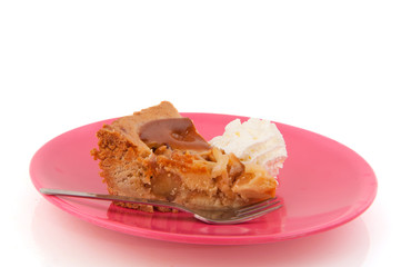 Apple pie with whipped cream