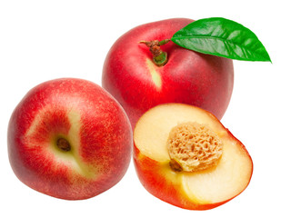 peach isolated on white background