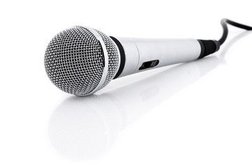 Silver microphone