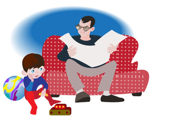 The little boy misses