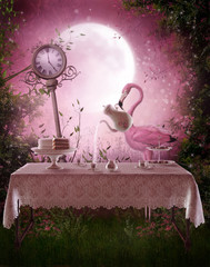 Zaczarowany podwieczorek z flamingiem © Obsidian Fantasy