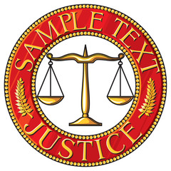 scales of justice seal (badge)