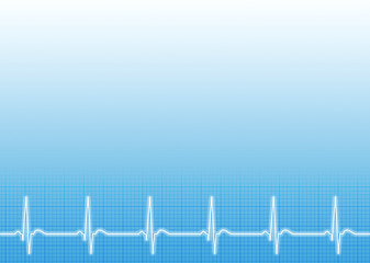 Medical background with ecg line