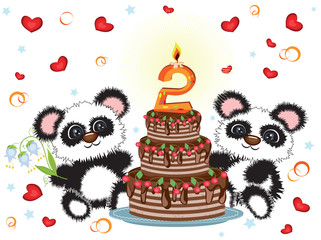 Birthday card,vector