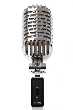 Retro Microphone against white