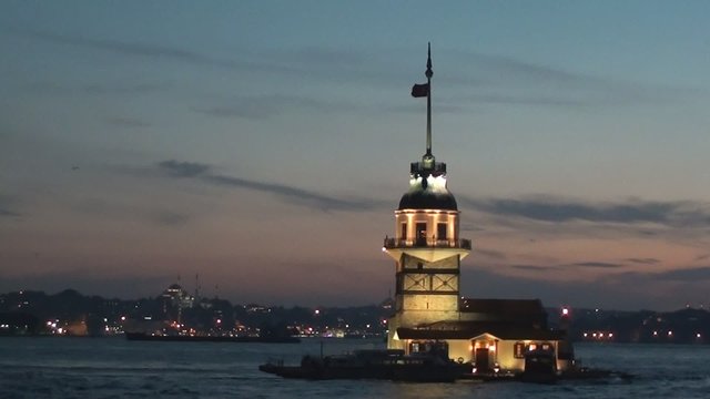 The Maiden's Tower (Kiz Kulesi) In Istanbul, Turkey