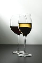 red and white wine