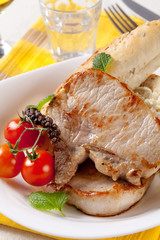 Roasted pork chops