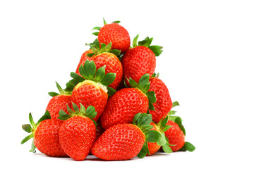 strawberry pile isolated