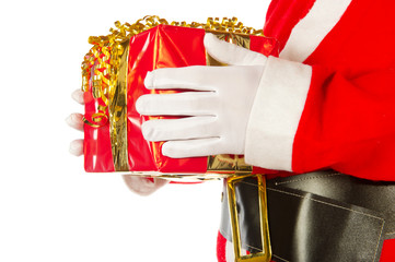 Santa Claus with present
