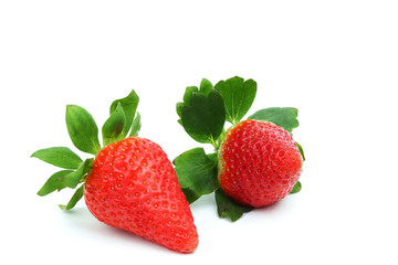 strawberry pile isolated