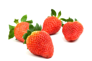 strawberry pile isolated